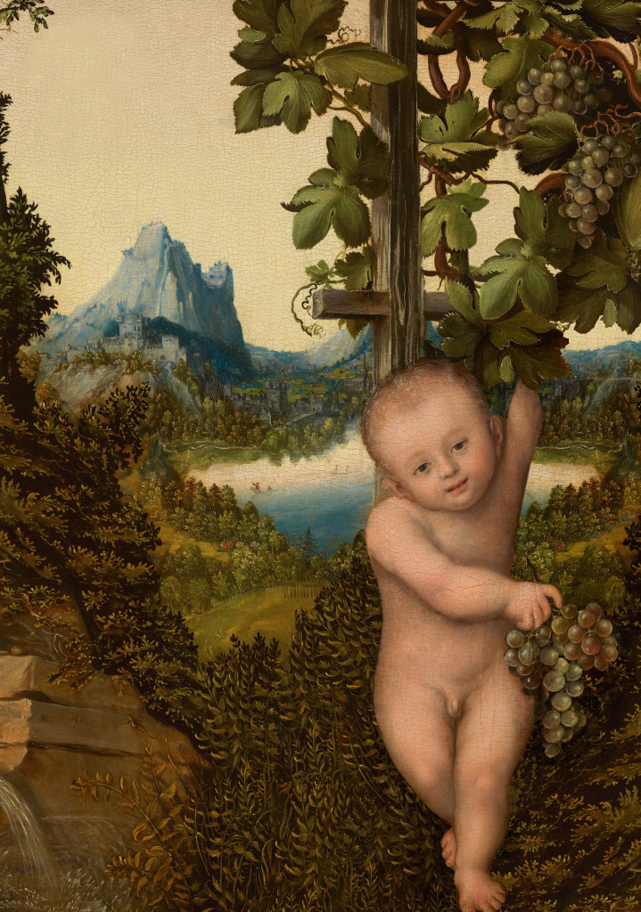 Мадонна с младенцем (Мадонна в винограднике). Лукас Кранах Старший, около 1520, ГМИИ им. А.С. Пушкина 